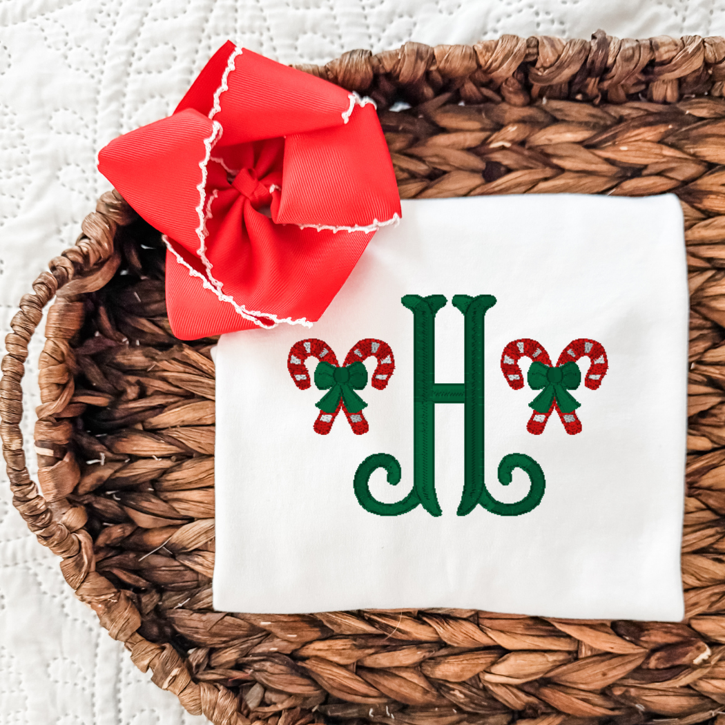 Candy Cane Monogram Shirt