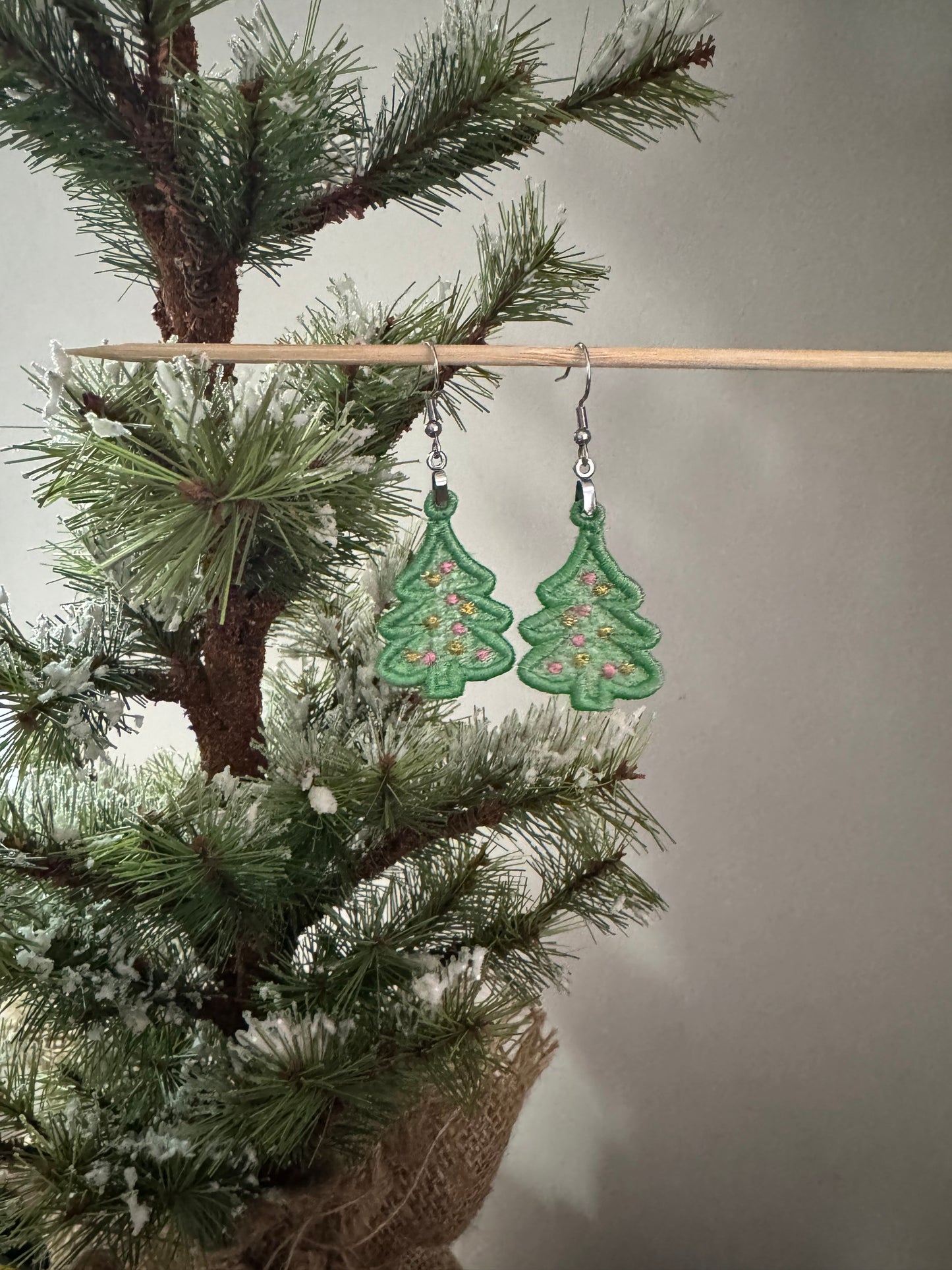 Christmas Tree Cake Earrings and Other Christmas Designs!