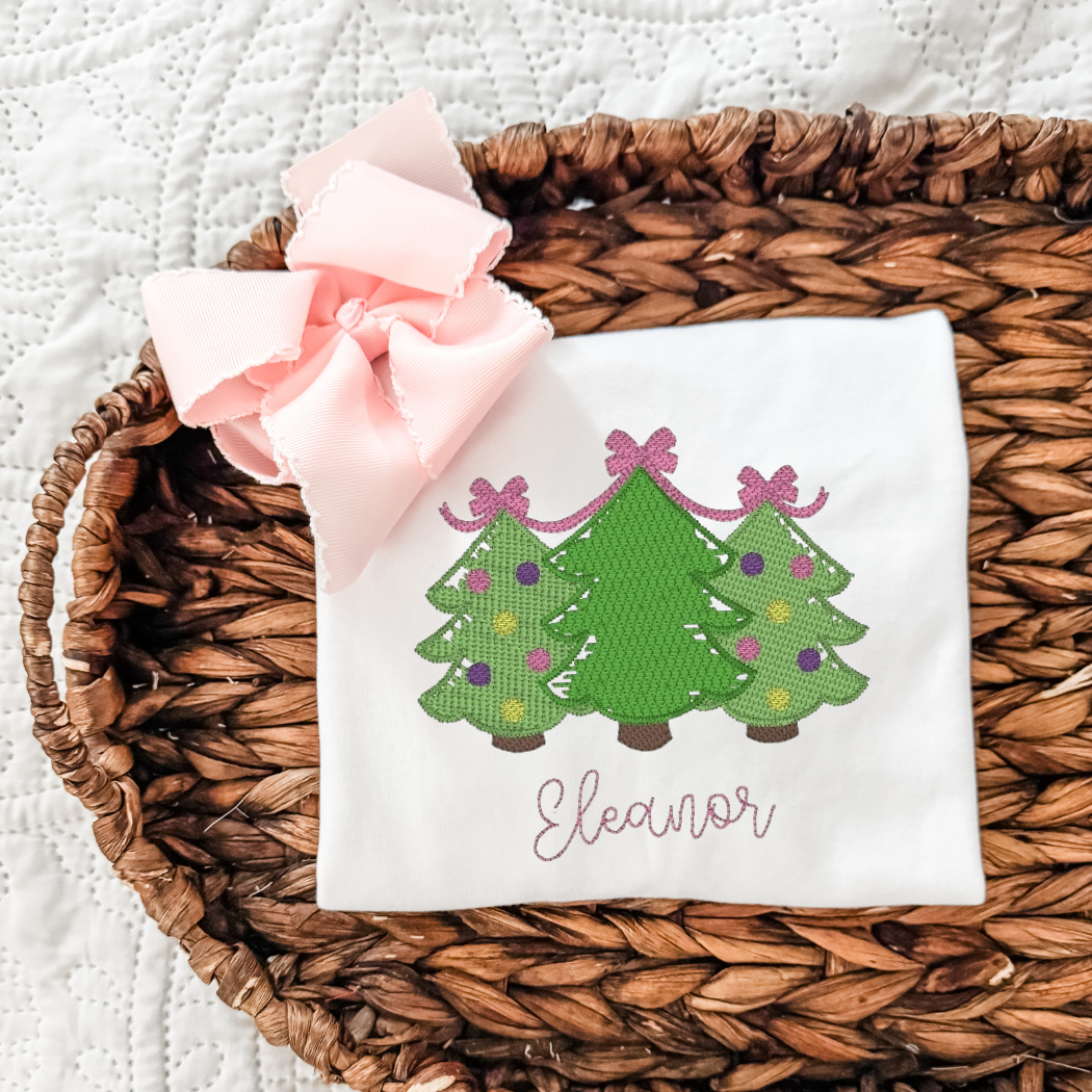 Christmas Tree Trio with Bows