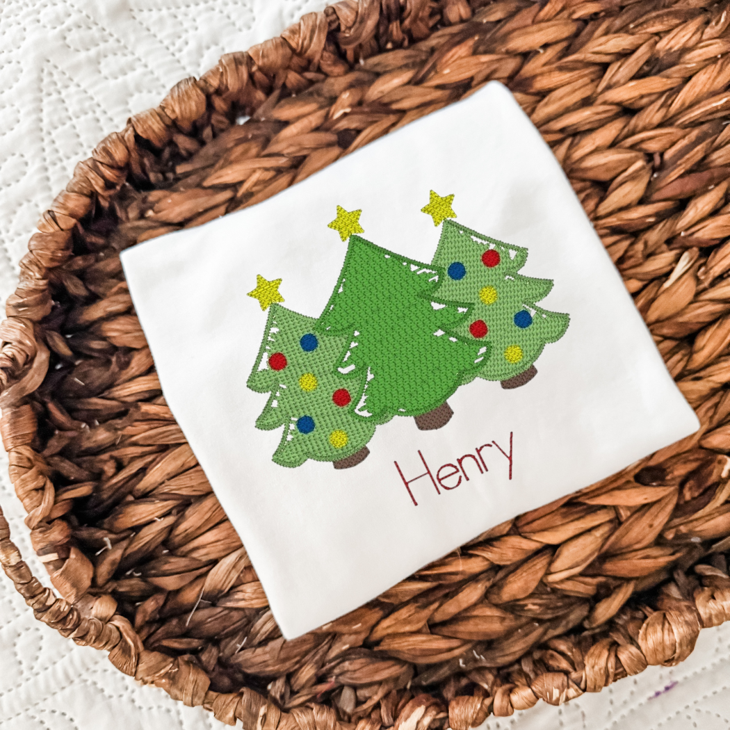 Christmas Tree Trio with Stars
