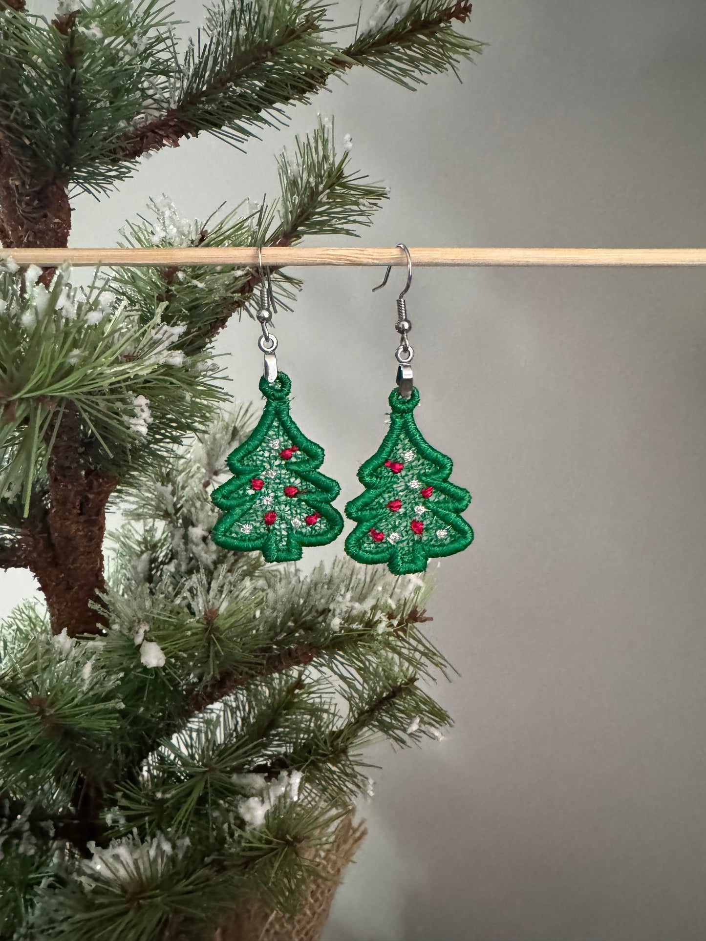 Christmas Tree Cake Earrings and Other Christmas Designs!