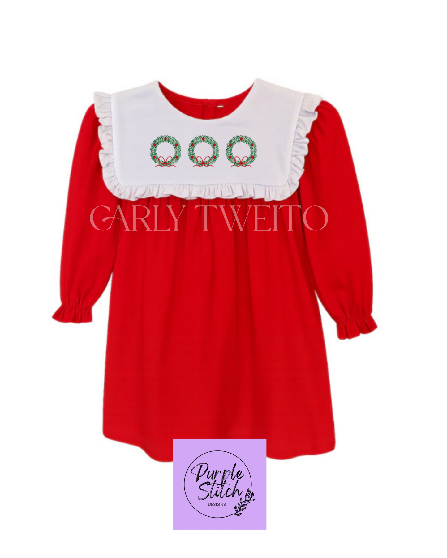 Christmas Heirloom Dress or Bubble-Choose Custom Embroidery Design