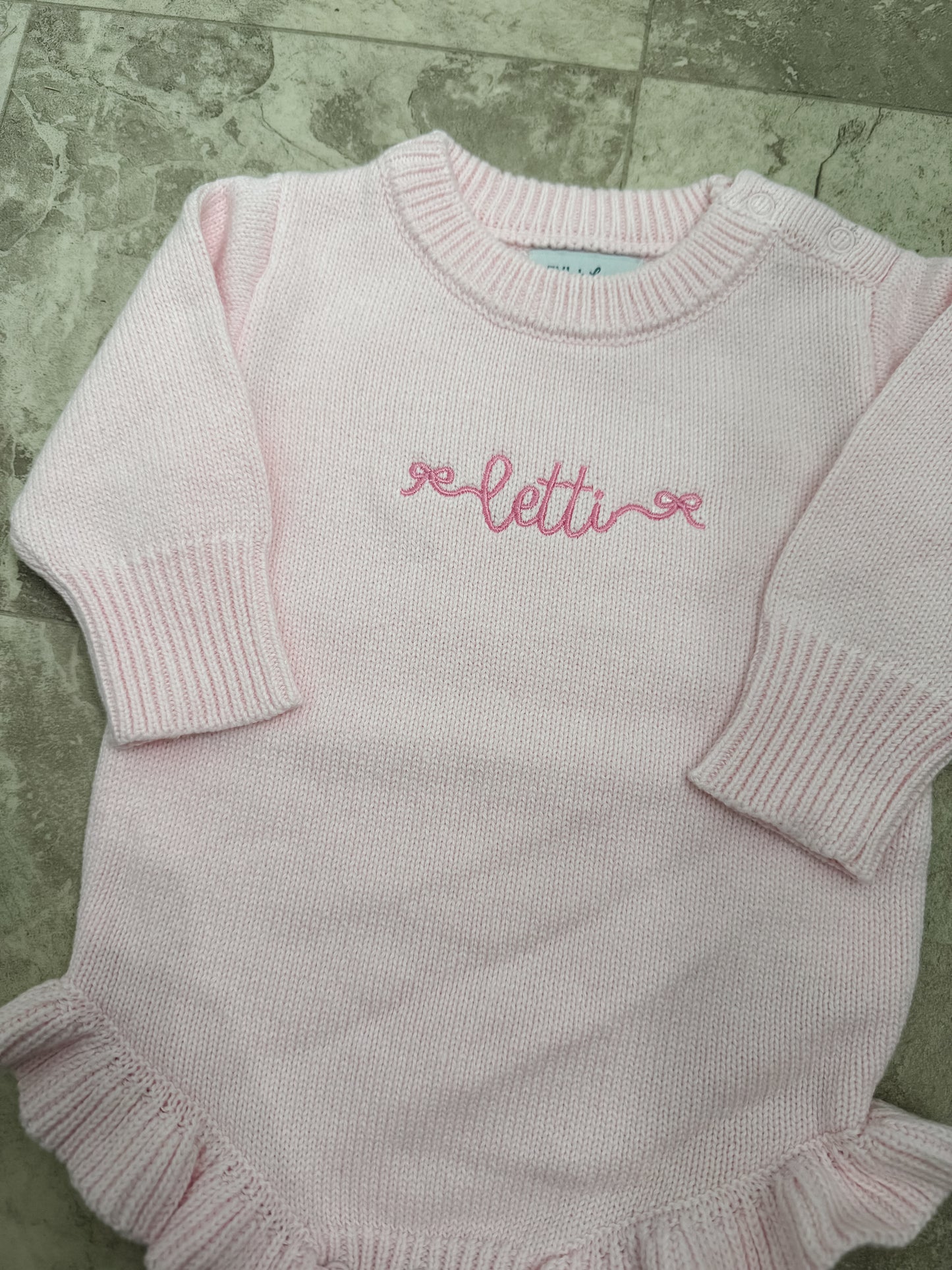Custom Knit Onesie- PREORDER- Ships OCTOBER