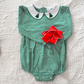 Long Sleeve Striped Girl Bubble- Custom Collar