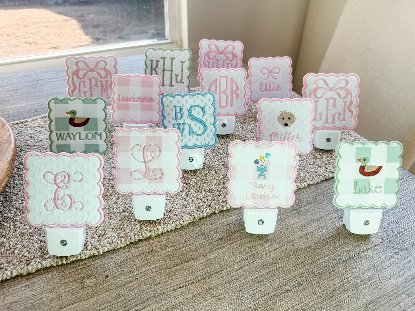 Custom Embroidered Night Lights