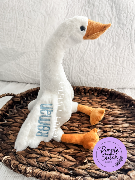 Embroidered Stuffed Goose