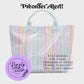 Custom Wipeable Striped Totes