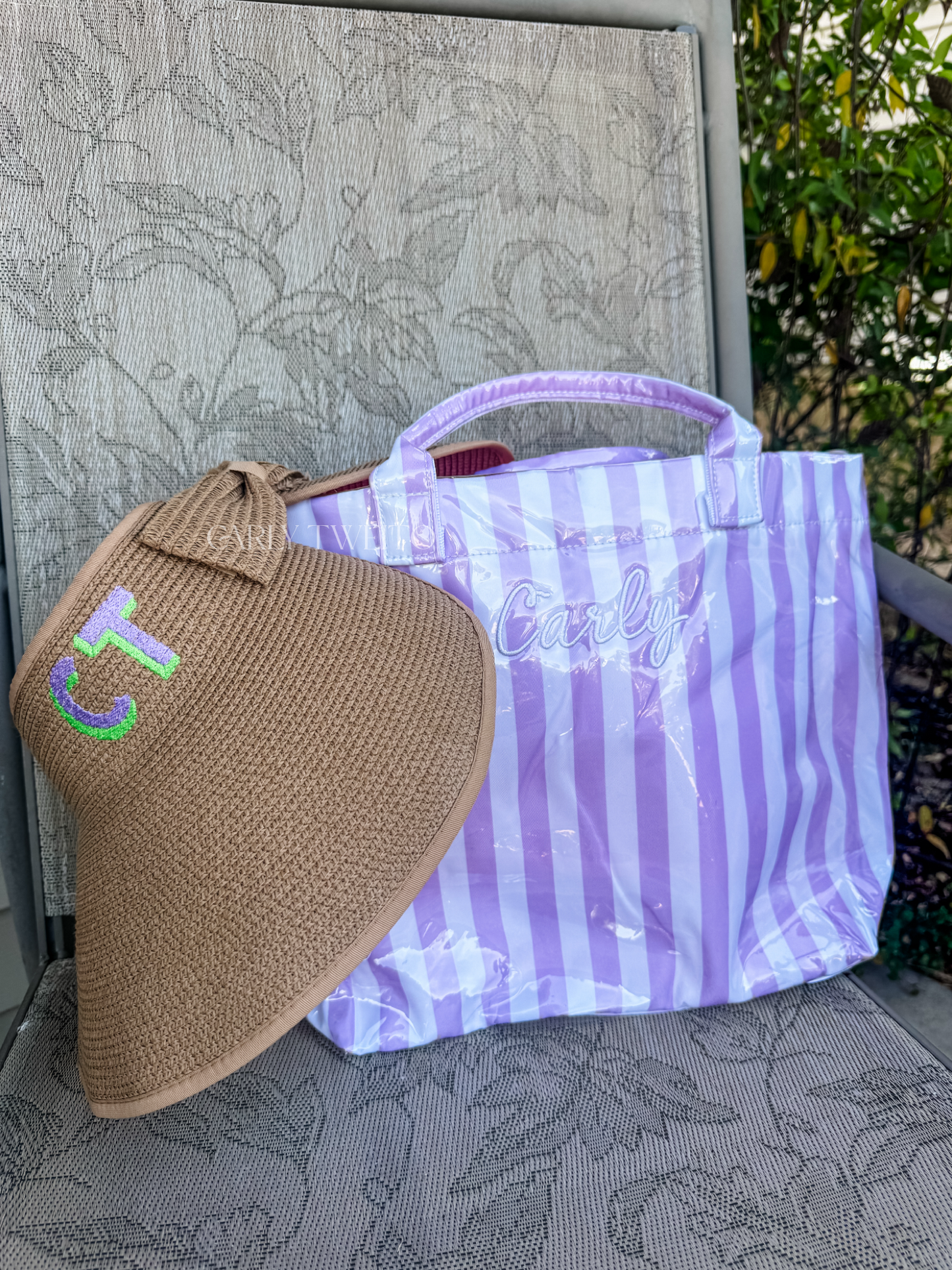 Custom Wipeable Striped Totes