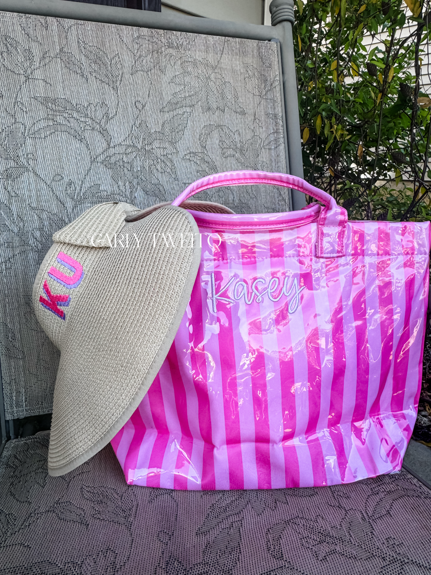 Custom Wipeable Striped Totes