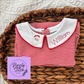 Long Sleeve Striped Boy Bubble- Custom Collar
