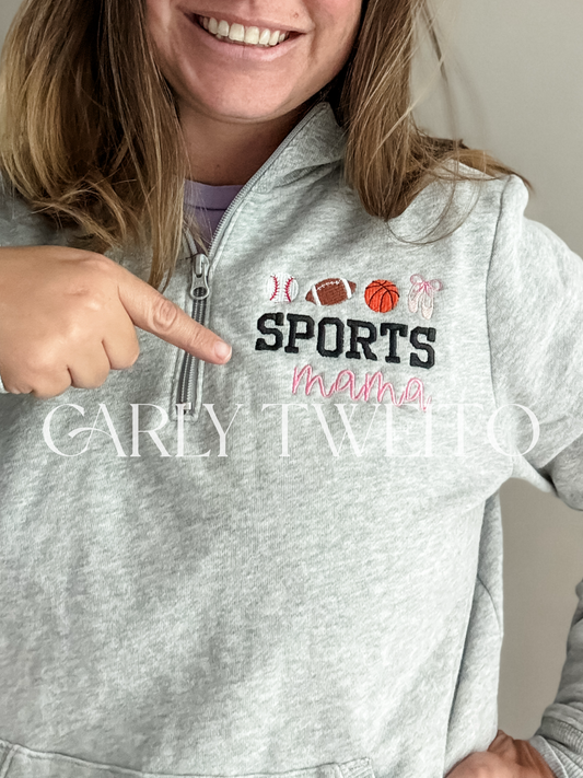Custom Sports Quarter Zip Pullover