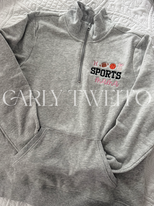 Custom Sports Quarter Zip Pullover