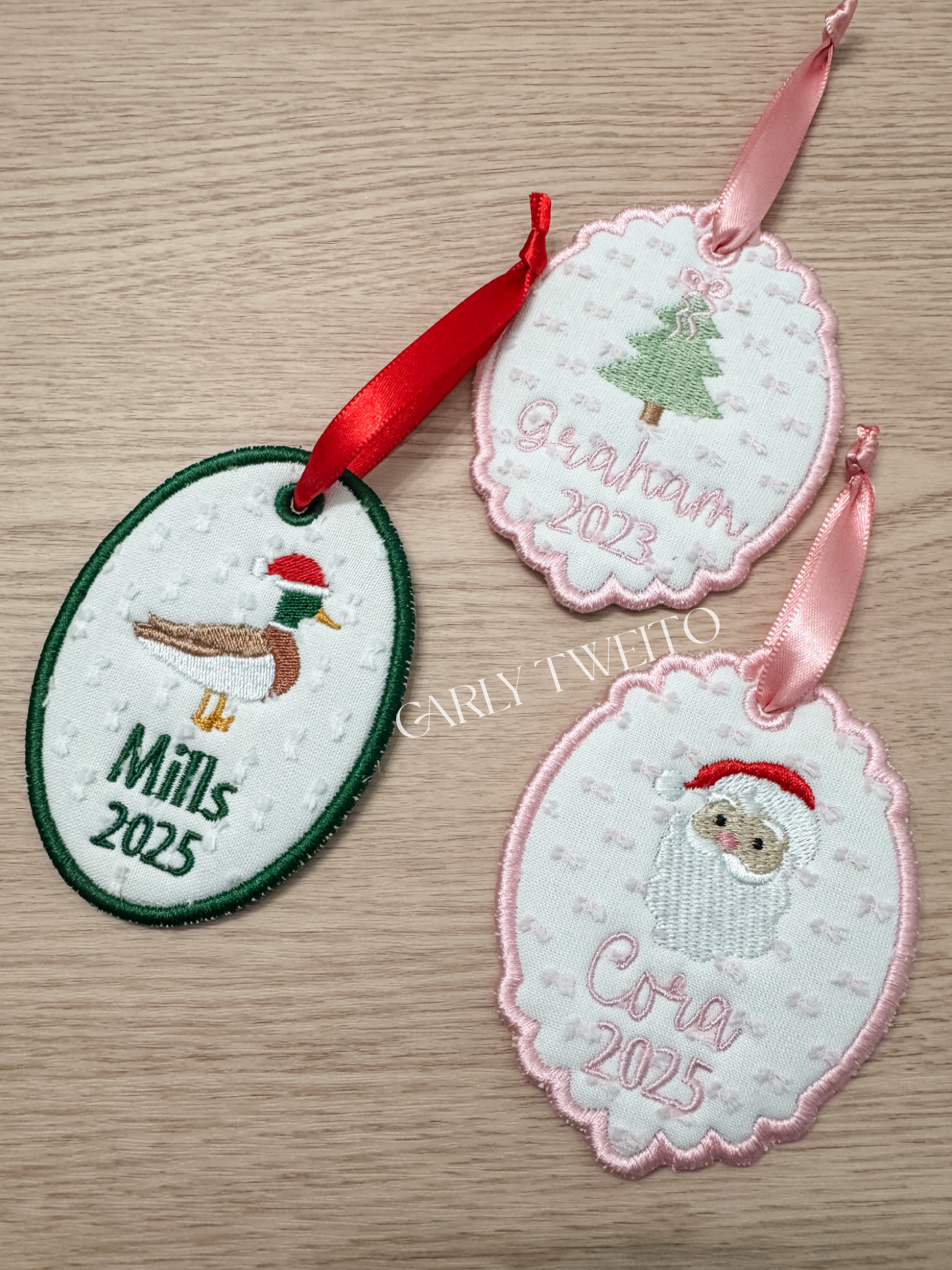 Custom Embroidered Ornaments