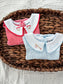 Long Sleeve Striped Boy Bubble- Custom Collar