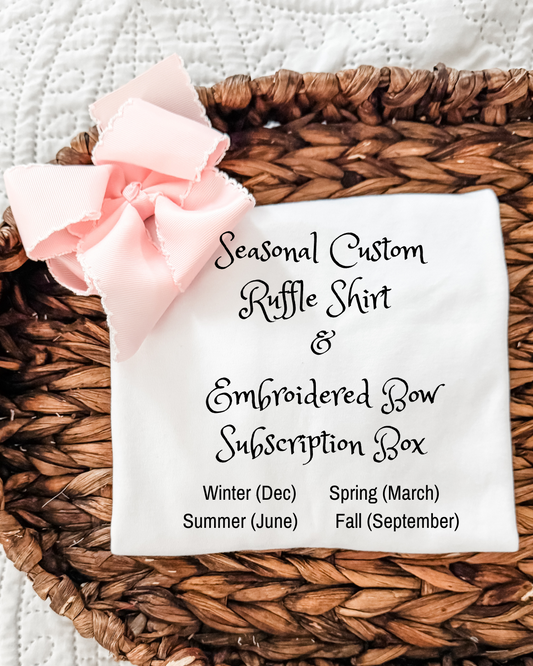 Seasonal Bow & Ruffle Shirt Subscription Box
